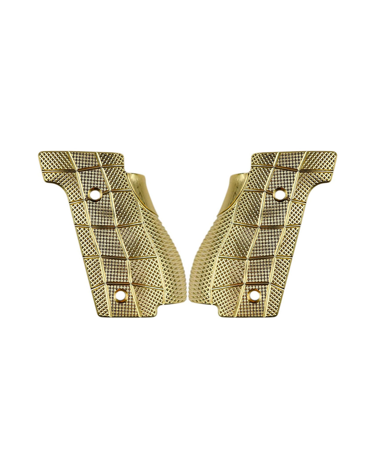 Messing GridLOK Griffschalen, Walther Q5 | Q4 | PDP Compact Steel Frame (Standard) – Raw Brass