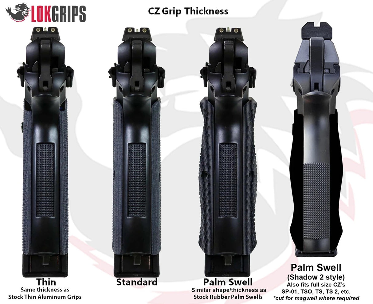 Brass GridLOK Grips (Palm Swell), CZ75 SP-01 | Shadow 2 | Tactical Sports