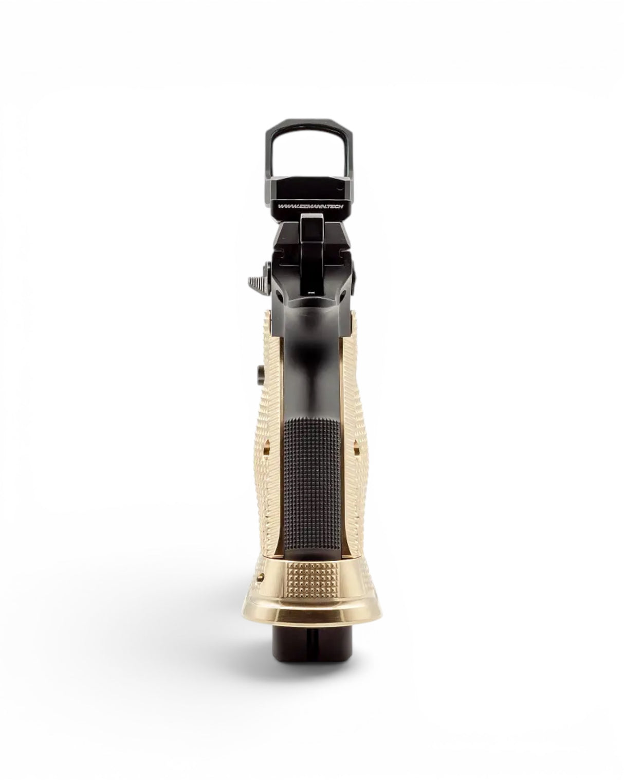 Eemann Tech Ultimate Magazintrichter aus Messing passend für die CZ Tactical Sport, CZ TS 2 inklusive Orange Varianten und für die CZ TS 3- Ansicht montiert auf einer CZ TS2