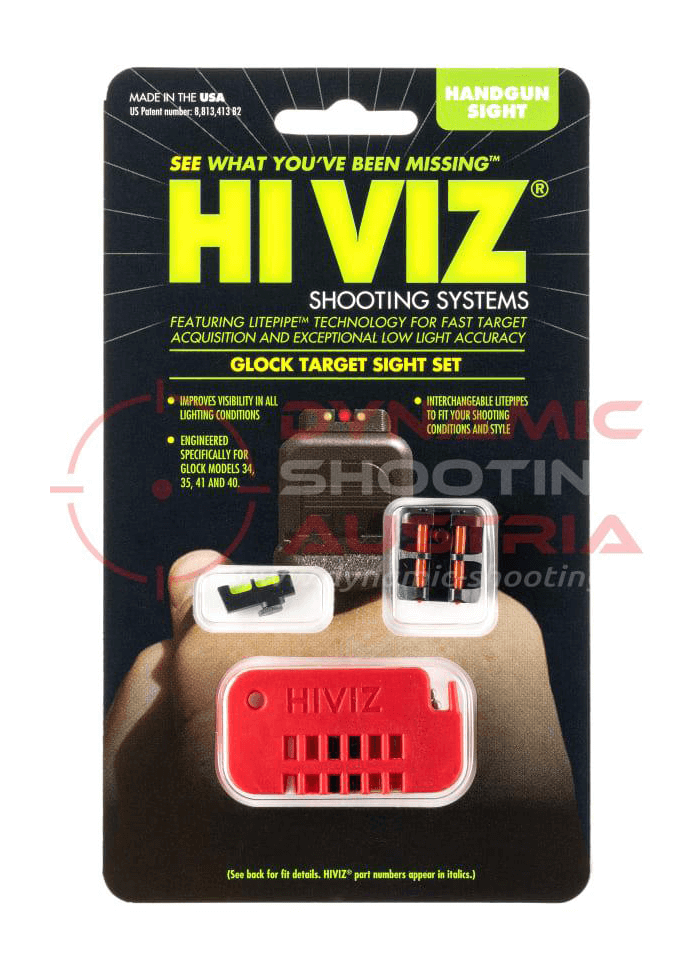 Hiviz Fiber Optic Visierung für Glock Pistolen