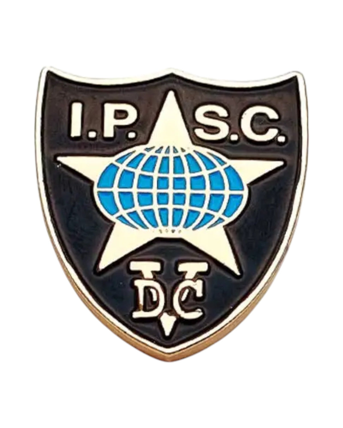 IPSC Shield Pin in Schwarz-Gold