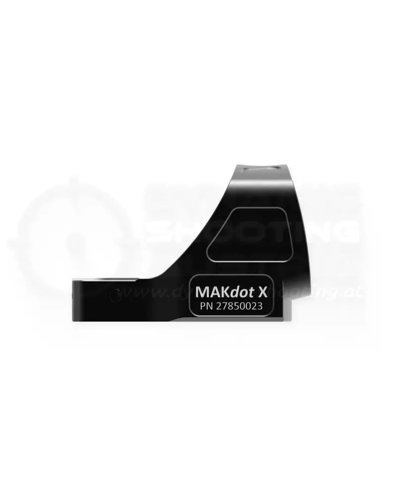 MAKdot X Red Dot Visier Rotpunktvisier – Seitenansicht mit sichtbarer Modellbezeichnung und kompaktem Aluminium-Gehäuse