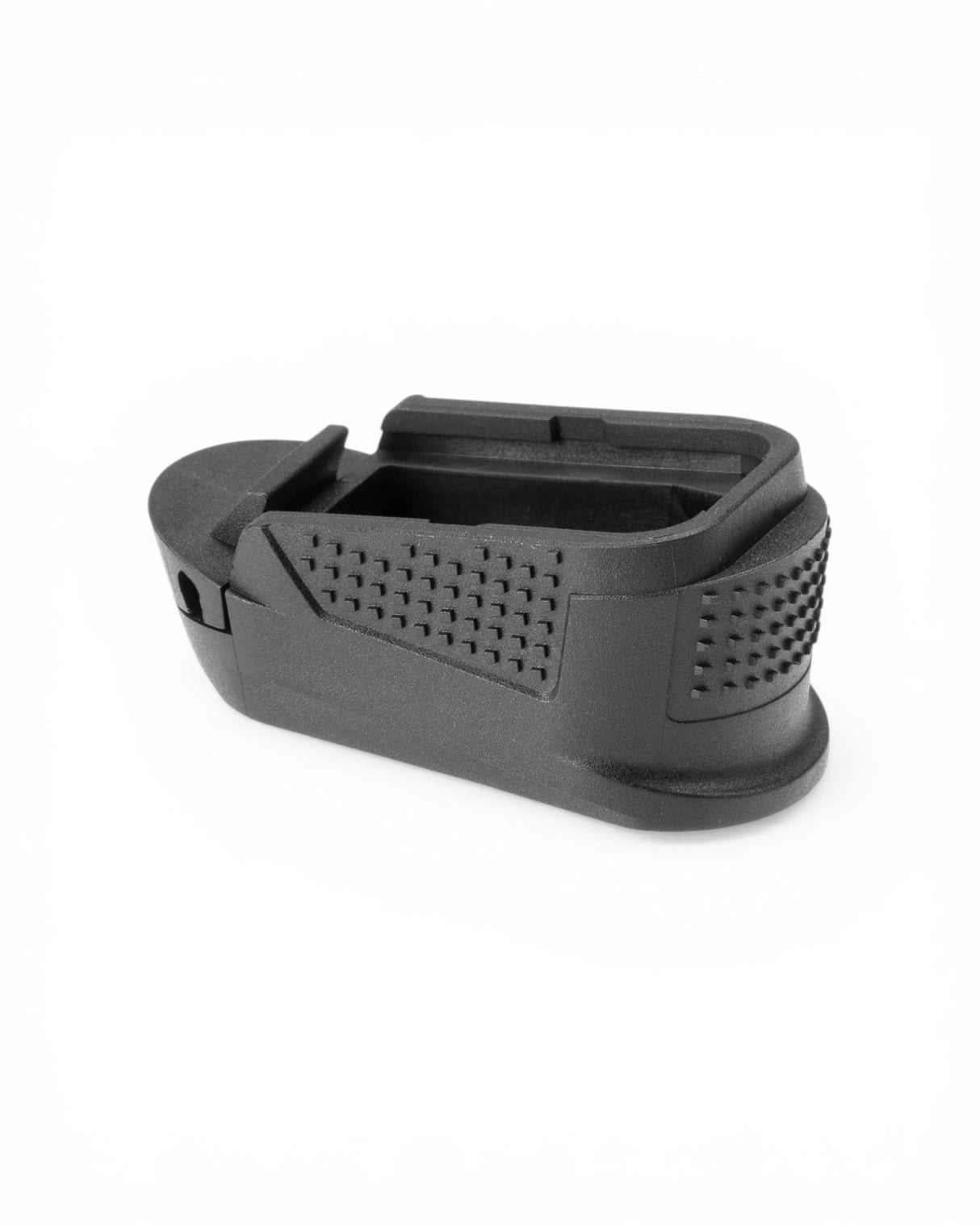Strike Industries Extended Magazine Plate EMP für Glock 26 Gen 4 und Gen 5 in Schwarz – Frontansicht der Magazinbodenplatte aus schlagfestem Polymer