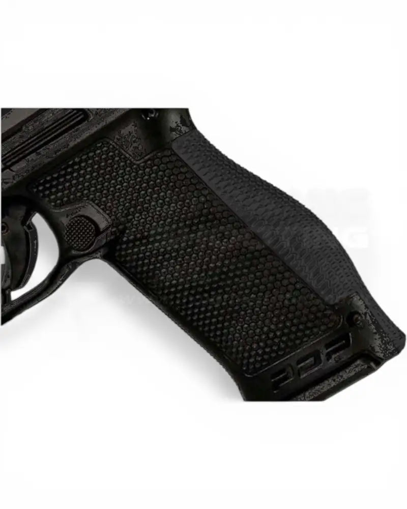 LOK Grips Messing Backstrap für Walther PDP Full Size mit griffiger Wabentextur und schwarzem Cerakote