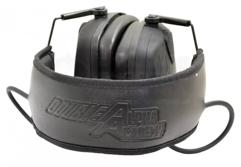 Elektronischer aktiver Gehörschutz von Double Alpha Anischt von Oben Bügel