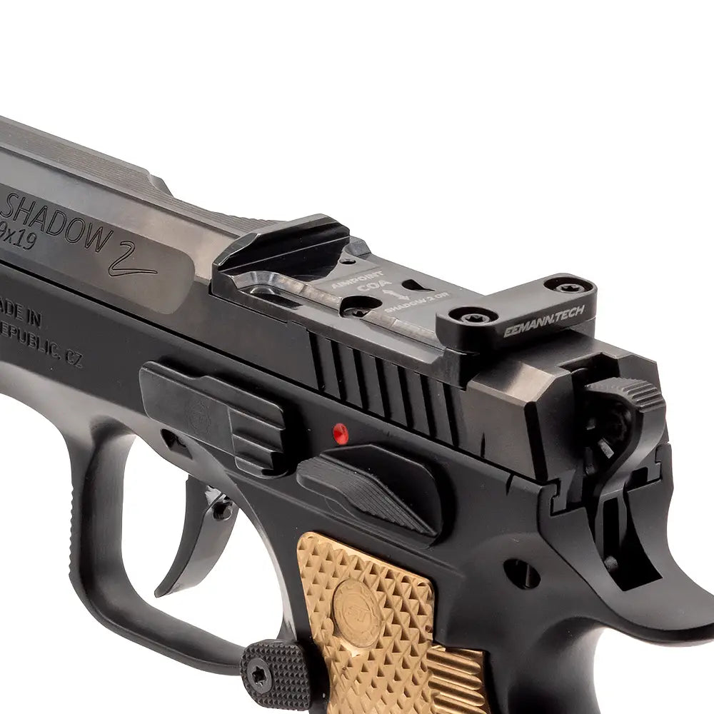 Eemann Tech Adapterplatte für Aimpoint COA montiert auf CZ Shadow 2 Optic Ready