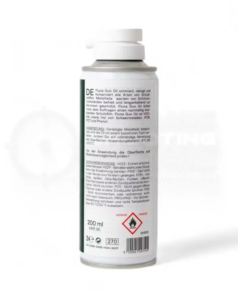 Fluna Tec Gun Oil Aerosol Öl Sprühdose Beschreibung und Inhaltsangabe
