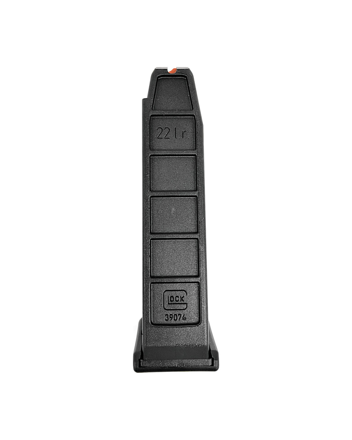Glock 44 Magazin 15 Schuss .22 LR – Detailansicht mit Kaliberprägung und Glock Logo