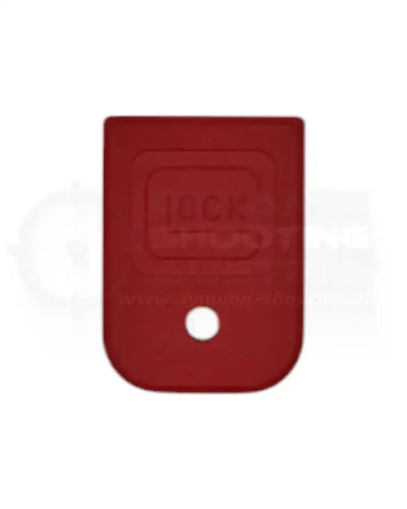 Originaler flacher Glock Kunststoff Magazinboden in Rot