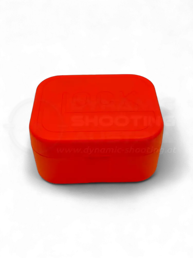 Original Glock Uhr Global mit orangem und schwarzem Mesh Band im orangen Glock Case