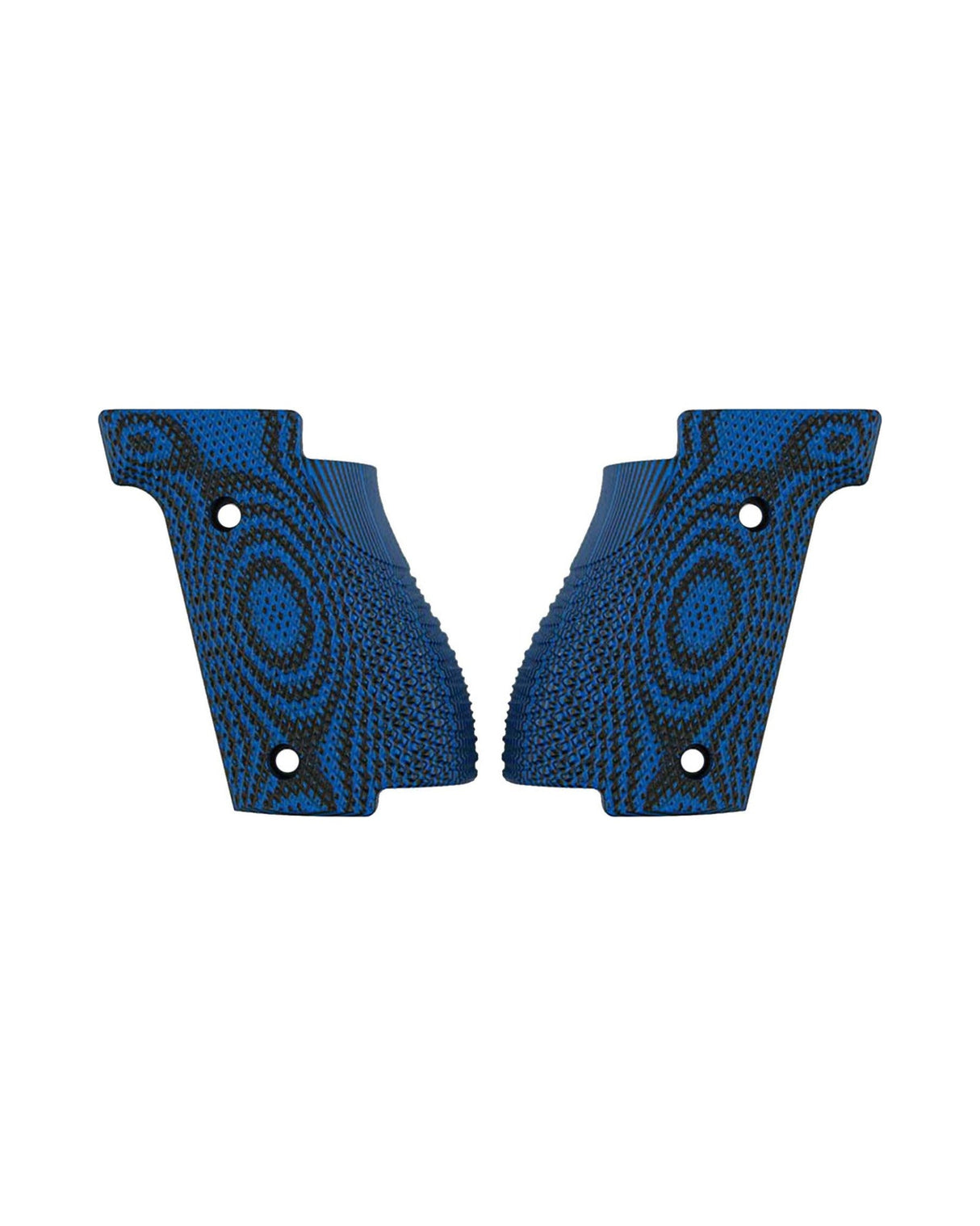 LOK Grips Checkered Griffschalen aus G10 mit Palm Swell Kontur für die Walther PDP Steel Frame in Blau/Schwarz