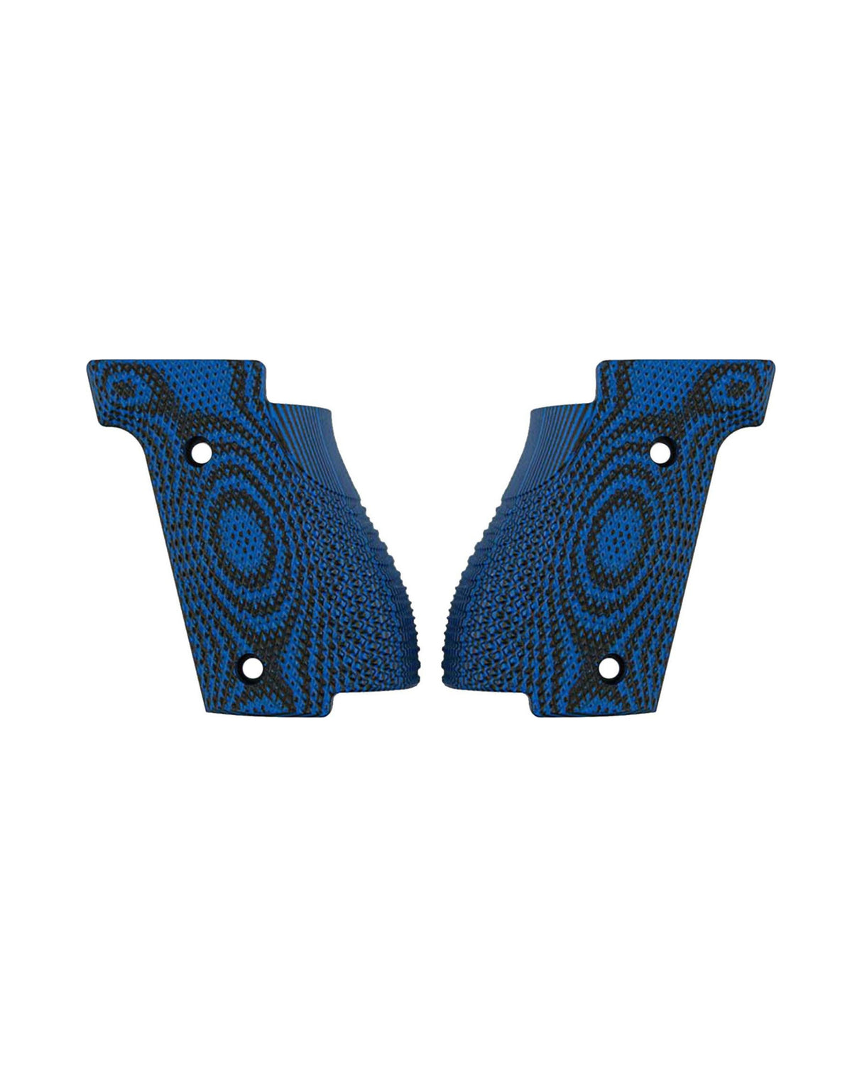 LOK Grips Checkered Griffschalen aus G10 mit Palm Swell Kontur für die Walther PDP Steel Frame in Blau/Schwarz