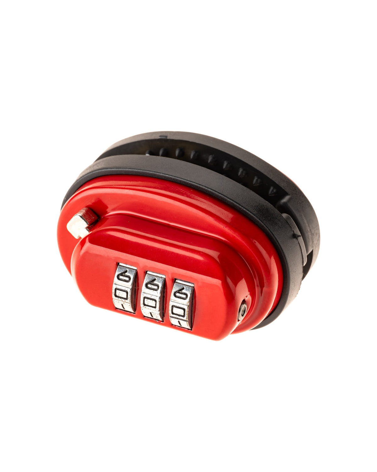 Walther trigger lock with combination lock and rubber pad, angled view