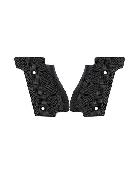 Messing GridLOK Griffschalen, Walther Q5 | Q4 | PDP Compact Steel Frame (Standard) – Black Cerakote