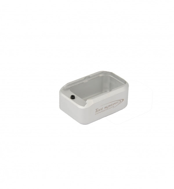 Glock +2 Magazinboden Aluminium für IPSC Standard Box von Toni System in silber