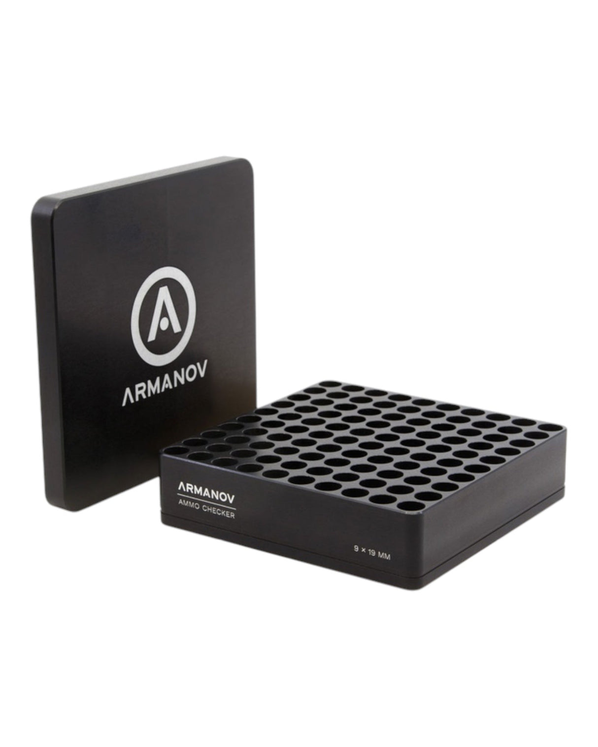 Armanov Patronenlehre Ammo Checker für 100 Patronen mit Flip Cover