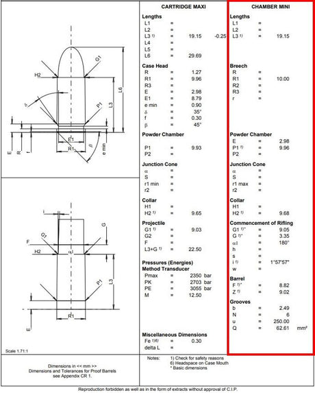 Armanov Patronenlehre Ammo Checker für 100 Patronen CIP
