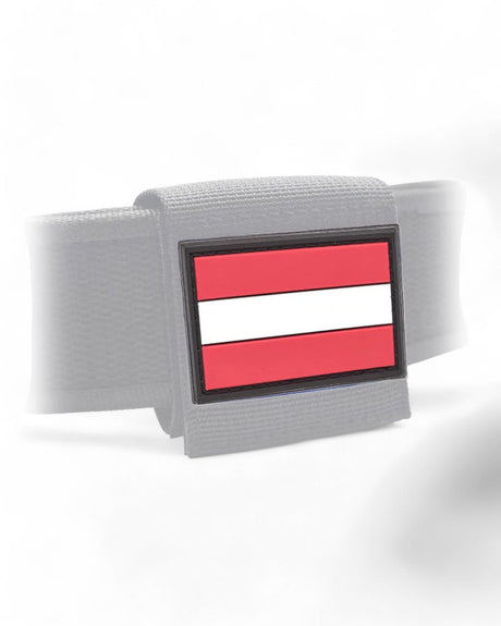 PVC gummierter Klett Austria Patch mit Österreich Flagge 