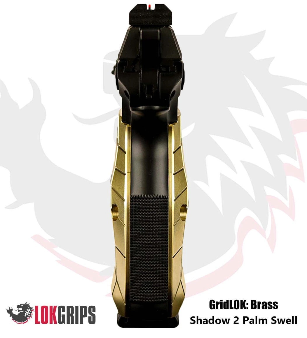 Brass GridLOK Grips (Palm Swell), CZ75 SP-01 | Shadow 2 | Tactical Sports