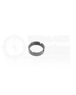 Eemann Tech Locking Nut für AR-15 (ET-180076) – Sicherungsmutter aus geschwärztem Stahl, Draufsicht mit sichtbaren Castle Notches und Innengewinde
