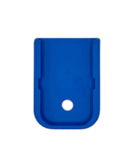 Originaler flacher Glock Kunststoff Magazinboden in Blau