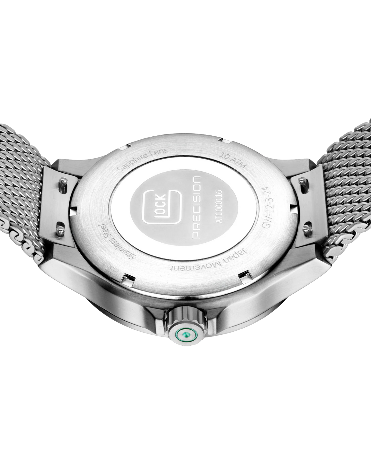GLOCK Armbanduhr GW-12-3-24 in Silber-Grün (44mm)