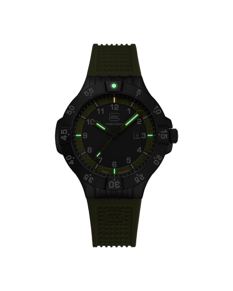 GLOCK Armbanduhr GW-15-4-22 in Militärgrün mit Tritium Beleuchtung (43mm)