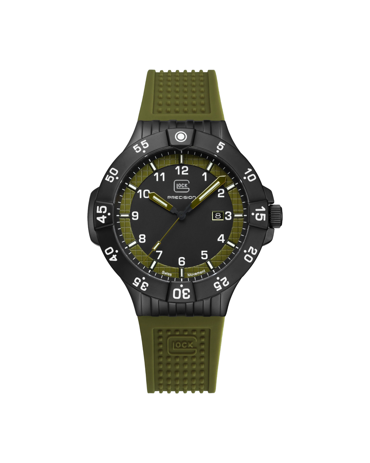 GLOCK Armbanduhr GW-15-4-22 in Militärgrün mit Tritium Beleuchtung (43mm)