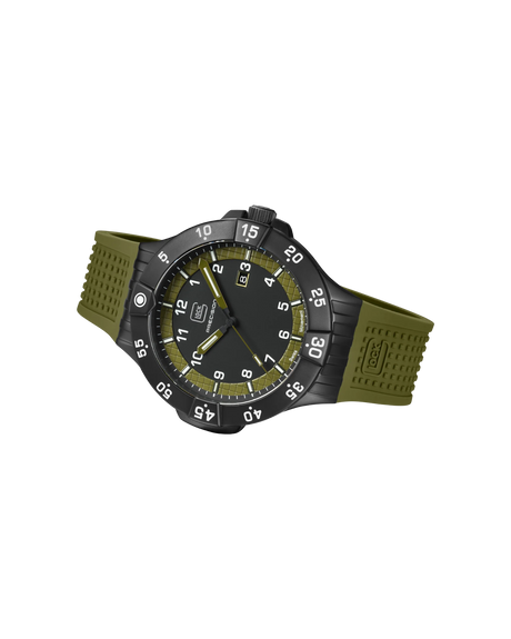 GLOCK Armbanduhr GW-15-4-22 in Militärgrün mit Tritium Beleuchtung (43mm)