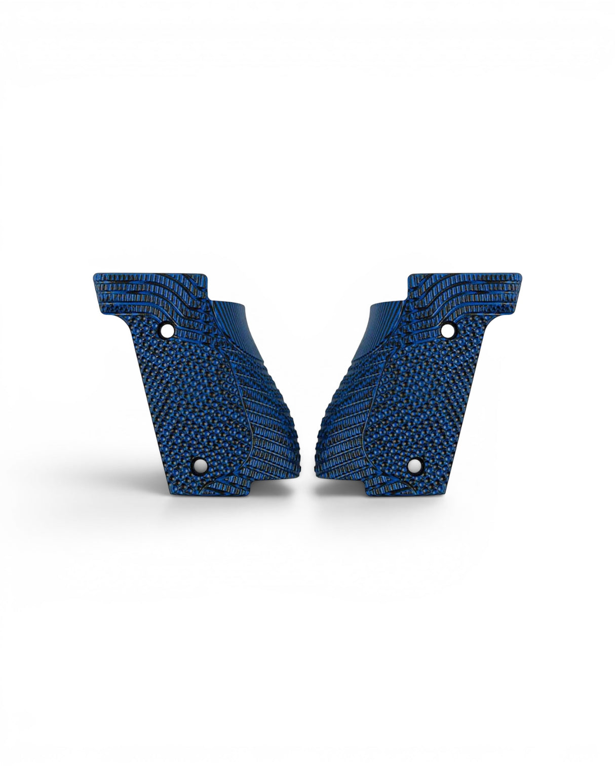 LOK Grips Veloce Griffschalen aus G10 mit rundlicher Palm Swell Kontur für die Walther PDP Steel Frame in Blau Schwarz