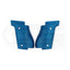LOK Grips GridLOK Palm Swell Griffschalen aus Aluminium für Walther PDP Steel Frame Full Size in Blau – CNC-gefräste Oberfläche mit GridLOK Muster
