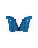 LOK Grips GridLOK Palm Swell Griffschalen aus Aluminium für Walther PDP Steel Frame Full Size in Blau – CNC-gefräste Oberfläche mit GridLOK Muster