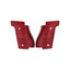 LOK Grips GridLOK Palm Swell Griffschalen aus Aluminium für Walther PDP Steel Frame Full Size in Rot – eloxiertes Aluminium mit Kreuzschraffur