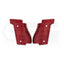 LOK Grips GridLOK Palm Swell Griffschalen aus Aluminium für Walther PDP Steel Frame Full Size in Rot – eloxiertes Aluminium mit Kreuzschraffur