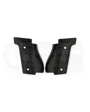 LOK Grips GridLOK Palm Swell Griffschalen aus Aluminium für Walther PDP Steel Frame Full Size in Schwarz – Paar mit aggressiver Kreuzschraffur-Textur