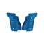 LOK Grips GridLOK Thin Griffschalen aus Aluminium für Walther PDP Steel Frame Full Size in Blau – CNC-gefräste Oberfläche mit GridLOK Muster