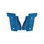 LOK Grips GridLOK Thin Griffschalen aus Aluminium für Walther PDP Steel Frame Full Size in Blau – CNC-gefräste Oberfläche mit GridLOK Muster