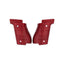 LOK Grips GridLOK Thin Griffschalen aus Aluminium für Walther PDP Steel Frame Full Size in Rot – eloxiertes Aluminium mit Kreuzschraffur