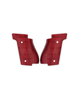 LOK Grips GridLOK Thin Griffschalen aus Aluminium für Walther PDP Steel Frame Full Size in Rot – eloxiertes Aluminium mit Kreuzschraffur