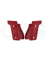 LOK Grips GridLOK Thin Griffschalen aus Aluminium für Walther PDP Steel Frame Full Size in Rot – eloxiertes Aluminium mit Kreuzschraffur