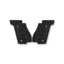 LOK Grips Messing GridLOK Griffschalen für Walther PDP Steel Frame in Black Cerakote — Vorderansicht beider Griffschalen mit schwarzer Cerakote-Beschichtung