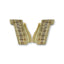 LOK Grips Messing GridLOK Griffschalen für Walther PDP Steel Frame in Raw Brass — Vorderansicht beider Griffschalen mit aggressivem GridLOK-Texturprofil