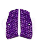 LOK Grips JAWS Palm Swell Griffschalen aus Aluminium für CZ Shadow 2 und SP-01 in Lila – eloxiertes 6061 Aluminium mit Pyramiden-Textur