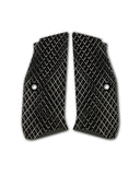 LOK Grips JAWS Palm Swell Griffschalen aus Aluminium für CZ Shadow 2 und SP-01 in Schwarz – Paar mit extrem aggressiver Pyramiden-Zahnung