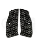 LOK Grips JAWS Palm Swell Griffschalen aus Aluminium für CZ Shadow 2 und SP-01 in Schwarz – Paar mit extrem aggressiver Pyramiden-Zahnung