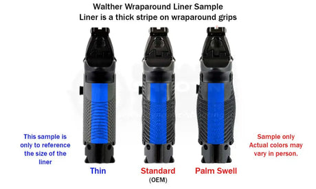 Walther PDP Steel Frame LOK Grips Bogie Groeßenvergleich