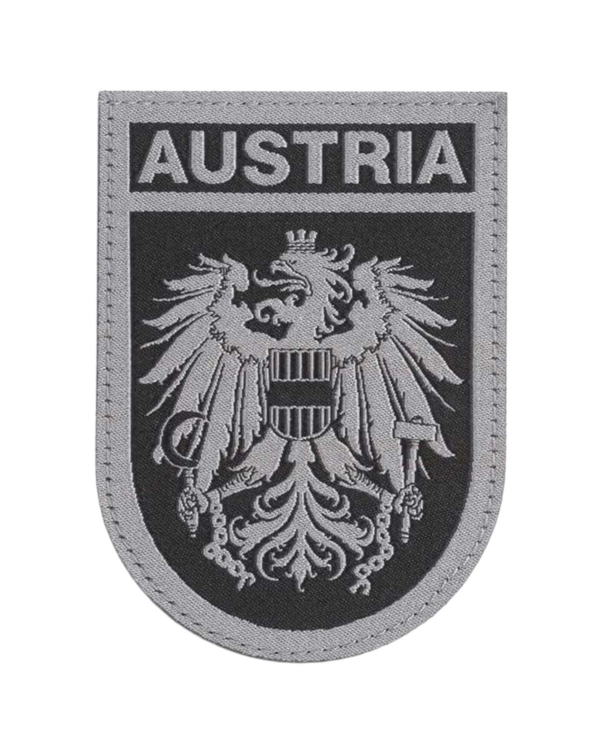 Clawgear Patch Austria Klettpatch in Schwarz-Grau
