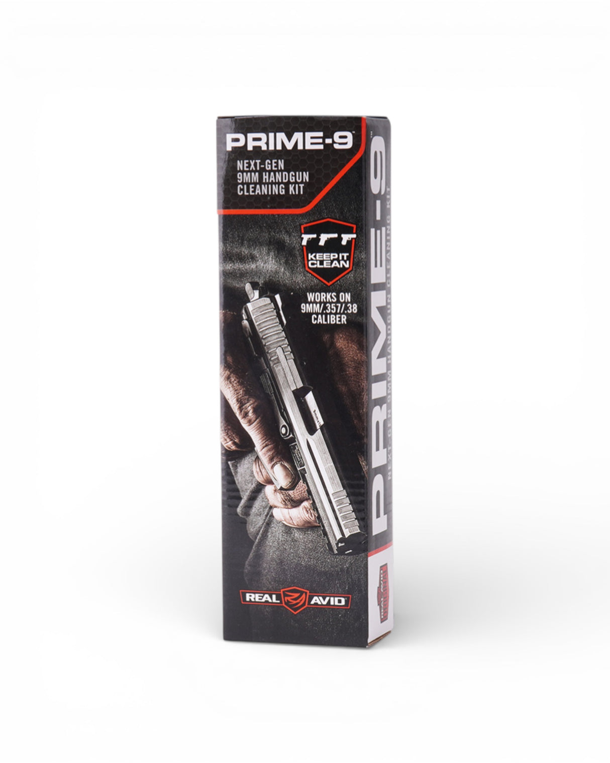 Kurzwaffen Reinigungsset von Real Avid für Handfeuerwaffen wie Pistolen und Revolver im Kaliber 9mm 357 Magnum oder 38 Special