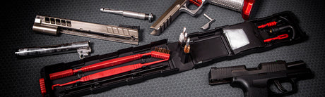 Kurzwaffen Reinigungsset von Real Avid für Handfeuerwaffen wie Pistolen und Revolver im Kaliber 9mm 357 Magnum oder 38 Special
