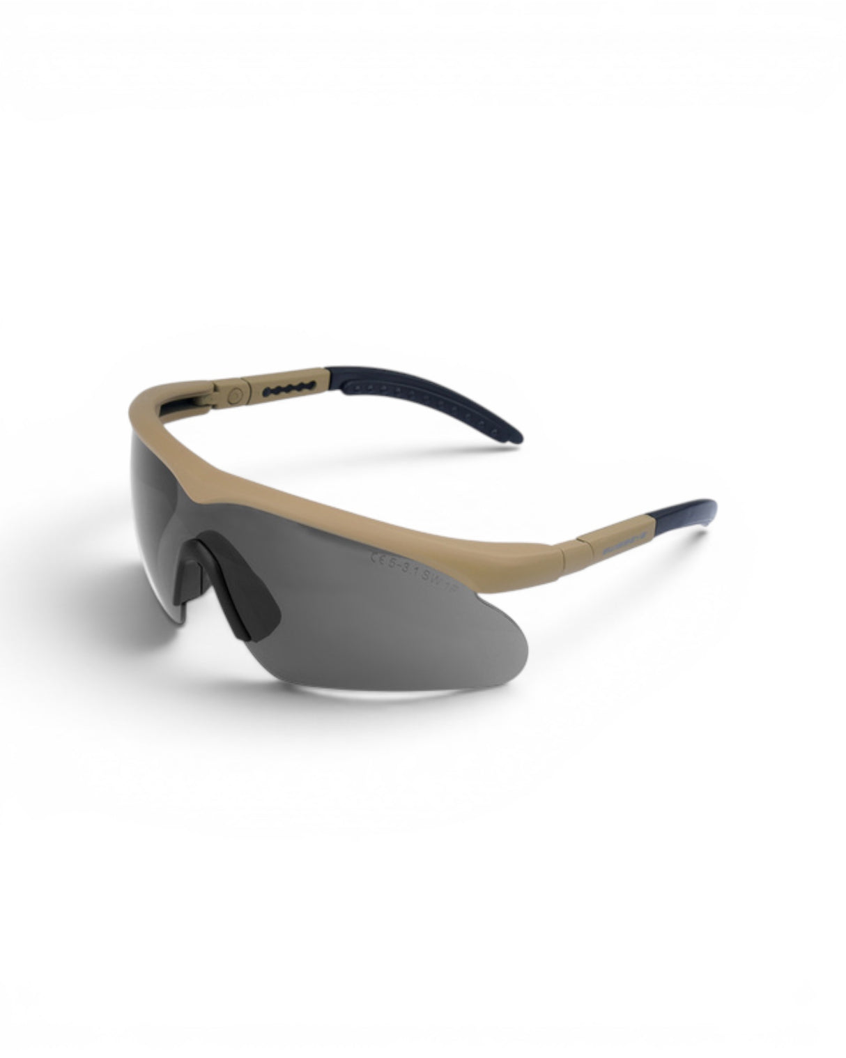 Schutzbrille Swiss Eye Raptor Schiessbrille mit Coyote Rahmen und schwarzen Glaesern